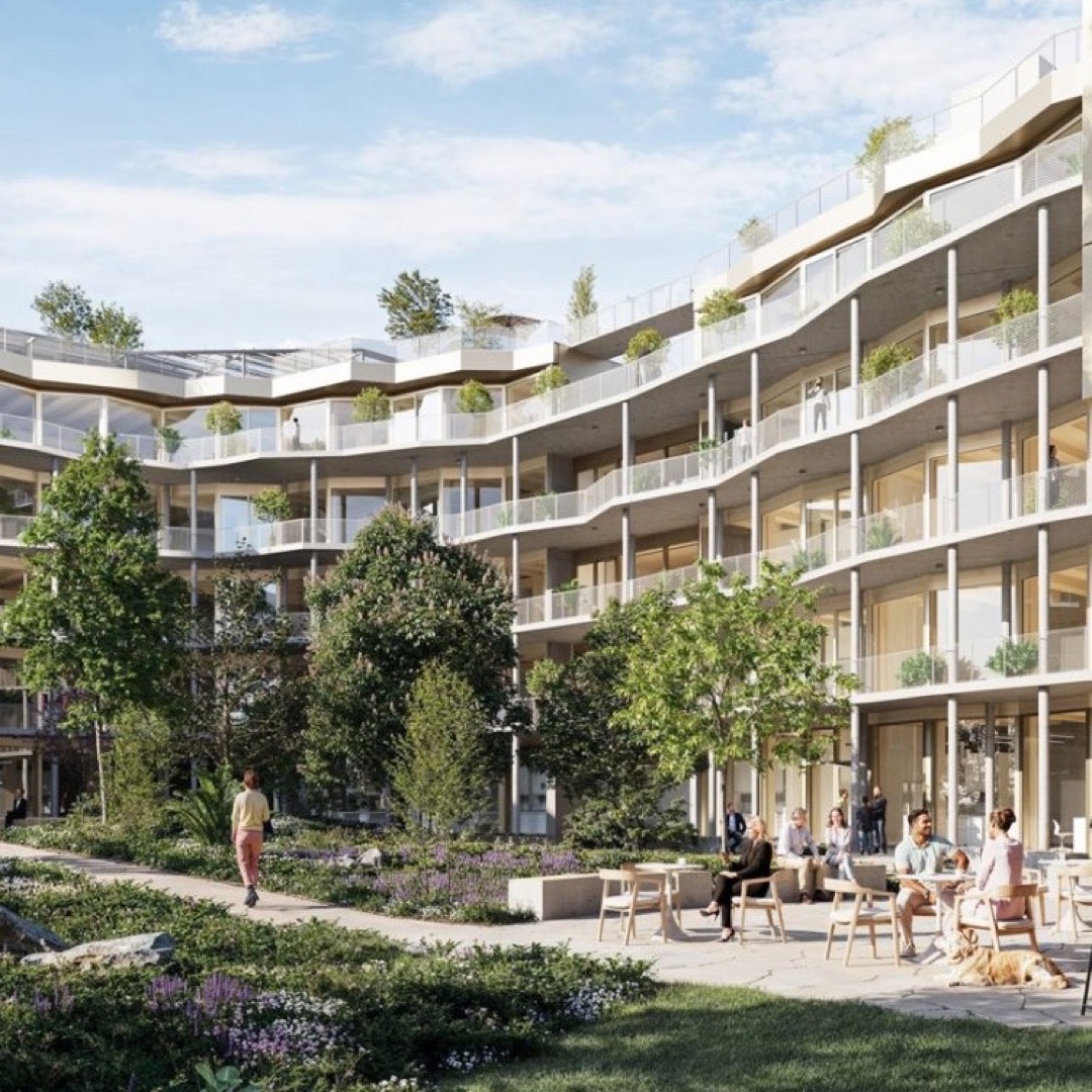 Rendering des Büroprojekts SUN in der Levellingstraße 10-18 in München